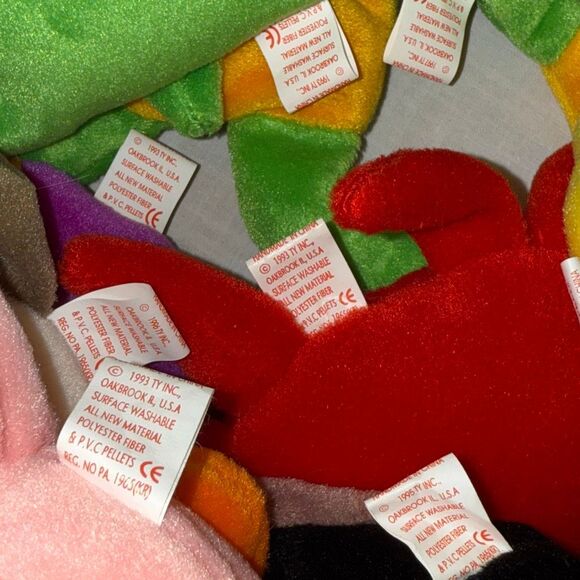 Ty Beanie Babies Lot 11 Aquatic Sea Life PVC Quackers Waddle Inky Claude Speedy - Picture 7 of 12